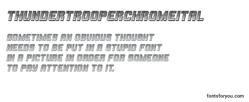 Шрифт Thundertrooperchromeital
