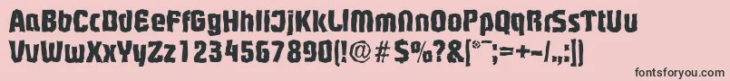 PasadenarandomXboldRegular Font – Black Fonts on Pink Background