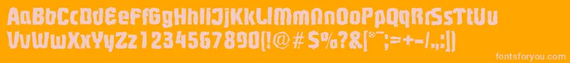PasadenarandomXboldRegular Font – Pink Fonts on Orange Background