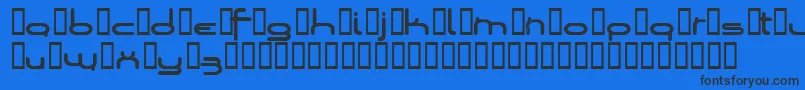 Loopsofw-Schriftart – Schwarze Schriften auf blauem Hintergrund