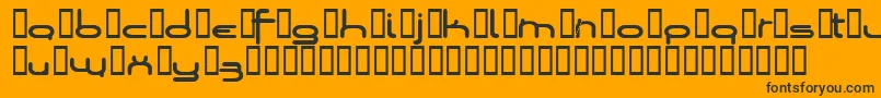 Шрифт Loopsofw – чёрные шрифты на оранжевом фоне