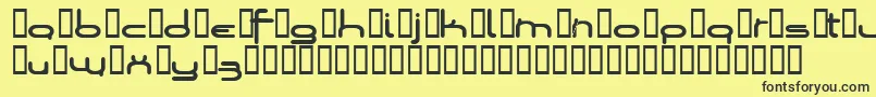 Шрифт Loopsofw – чёрные шрифты на жёлтом фоне