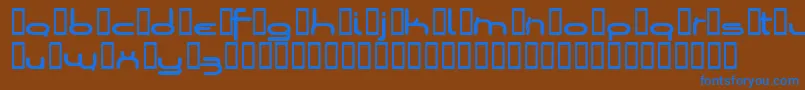 Шрифт Loopsofw – синие шрифты на коричневом фоне