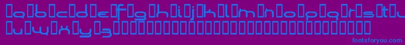 Loopsofw-Schriftart – Blaue Schriften auf violettem Hintergrund
