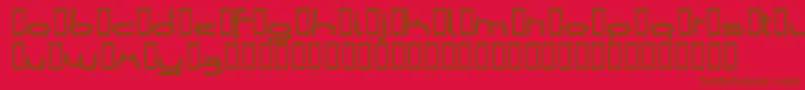 Loopsofw Font – Brown Fonts on Red Background