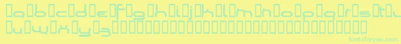 Шрифт Loopsofw – зелёные шрифты на жёлтом фоне