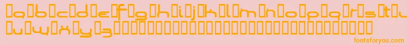 Loopsofw-Schriftart – Orangefarbene Schriften auf rosa Hintergrund