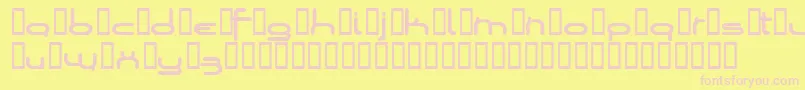 Loopsofw Font – Pink Fonts on Yellow Background