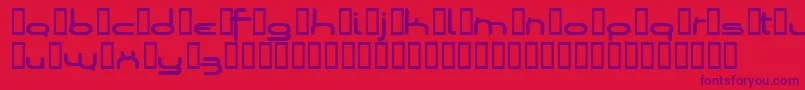 Loopsofw-Schriftart – Violette Schriften auf rotem Hintergrund