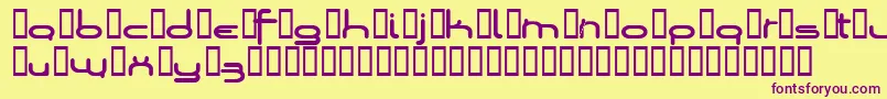 Шрифт Loopsofw – фиолетовые шрифты на жёлтом фоне