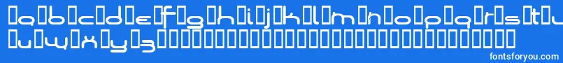 Шрифт Loopsofw – белые шрифты на синем фоне