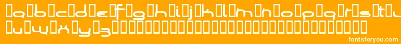 Шрифт Loopsofw – белые шрифты на оранжевом фоне