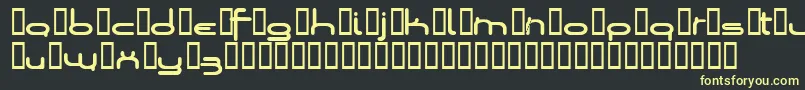 Шрифт Loopsofw – жёлтые шрифты на чёрном фоне