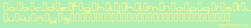 Шрифт Loopsofw – жёлтые шрифты на зелёном фоне