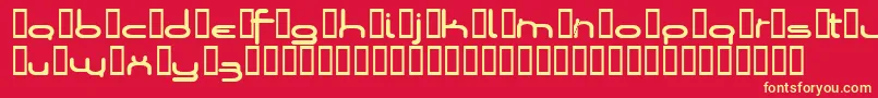 Шрифт Loopsofw – жёлтые шрифты на красном фоне