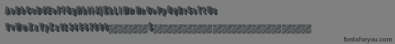 Fonte Hardline – fontes pretas em um fundo cinza