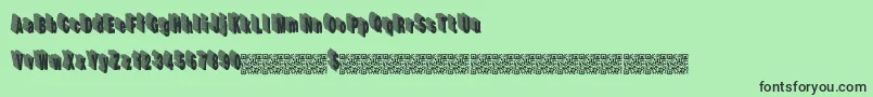 フォントHardline – 緑の背景に黒い文字