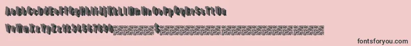 Hardline-fontti – mustat fontit vaaleanpunaisella taustalla