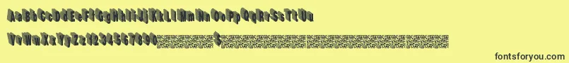 Hardline Font – Black Fonts on Yellow Background