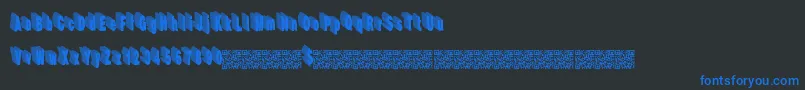 Hardline Font – Blue Fonts on Black Background