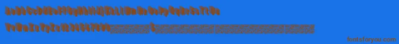 Hardline-fontti – ruskeat fontit sinisellä taustalla