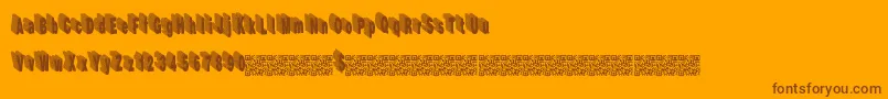 Hardline Font – Brown Fonts on Orange Background