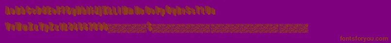 Hardline-fontti – ruskeat fontit violetilla taustalla