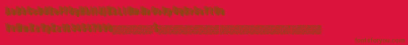フォントHardline – 赤い背景に茶色の文字