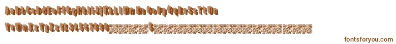 Hardline Font – Brown Fonts on White Background