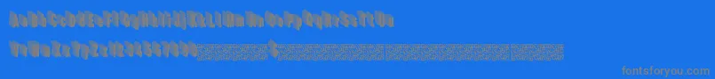 Hardline Font – Gray Fonts on Blue Background