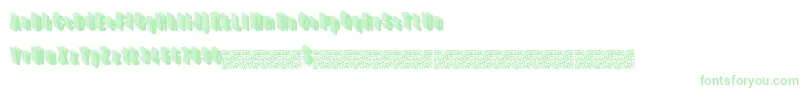 Hardline Font – Green Fonts on White Background