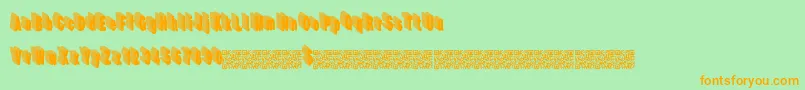 Hardline Font – Orange Fonts on Green Background