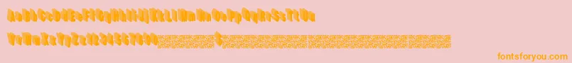 Hardline Font – Orange Fonts on Pink Background