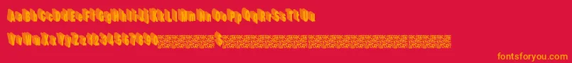 Hardline Font – Orange Fonts on Red Background