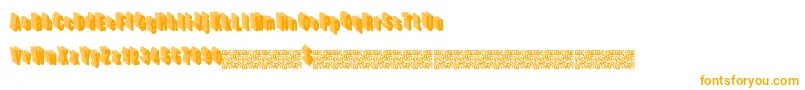 Hardline-Schriftart – Orangefarbene Schriften