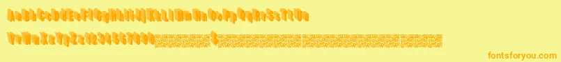 Hardline Font – Orange Fonts on Yellow Background