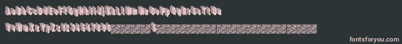 Шрифт Hardline – розовые шрифты на чёрном фоне