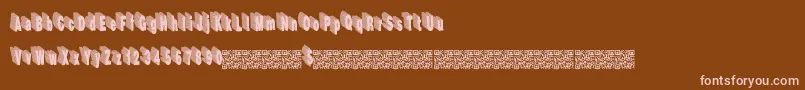 Hardline Font – Pink Fonts on Brown Background