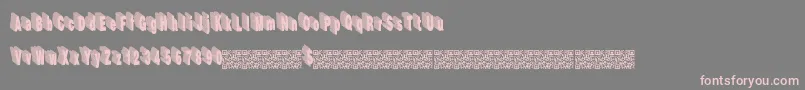 Hardline Font – Pink Fonts on Gray Background