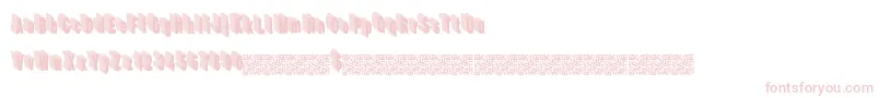 Hardline Font – Pink Fonts on White Background