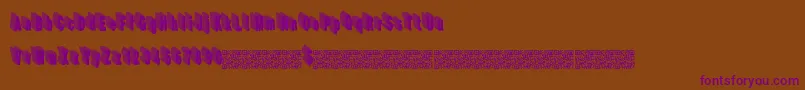 Hardline Font – Purple Fonts on Brown Background