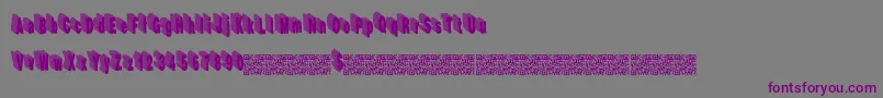 Hardline-fontti – violetit fontit harmaalla taustalla