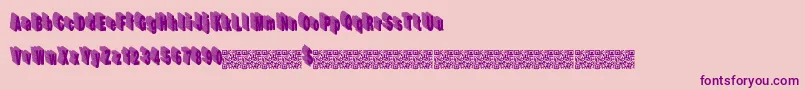 Hardline Font – Purple Fonts on Pink Background