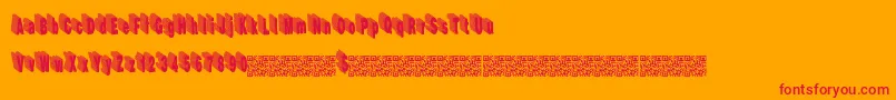 Hardline Font – Red Fonts on Orange Background