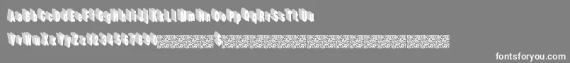 フォントHardline – 灰色の背景に白い文字