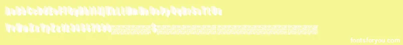 Czcionka Hardline – białe czcionki na żółtym tle