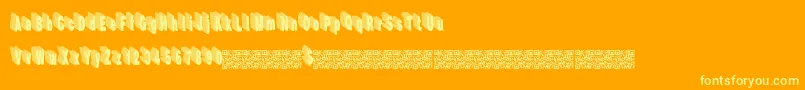 Hardline Font – Yellow Fonts on Orange Background
