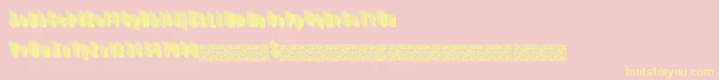 フォントHardline – 黄色のフォント、ピンクの背景