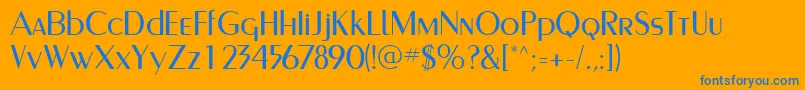 PaqueteLightSsiLight Font – Blue Fonts on Orange Background