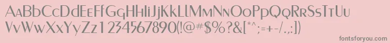 フォントPaqueteLightSsiLight – ピンクの背景に灰色の文字